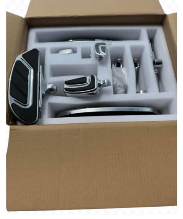 Chrome and Black Moonshots Floorboard Kits